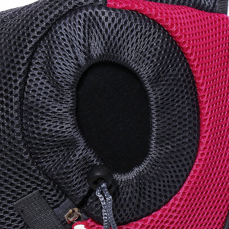 Mostra a Abertura Circular na Bolsa Para o Pet Manter seu Pescoço e Cabeça Fora da Bolsa de Transporte de Animais - Shop Bem