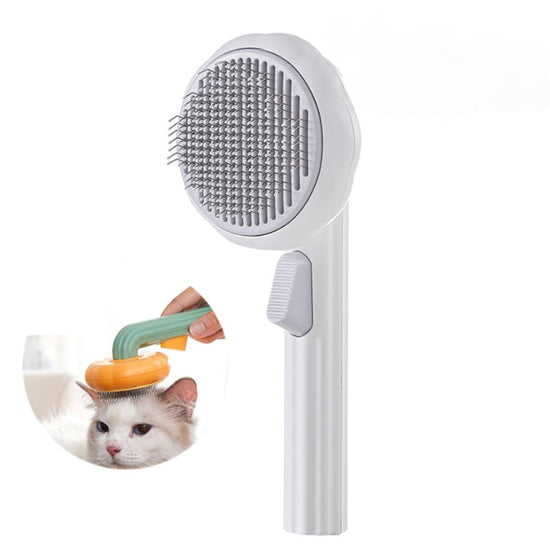 Escova Removedora de Pelos para Cães e Gatos Ergopet Branca - Shop Bem