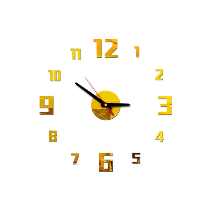 Relógio de Parede 3D Dourado TopClock - Shop Bem