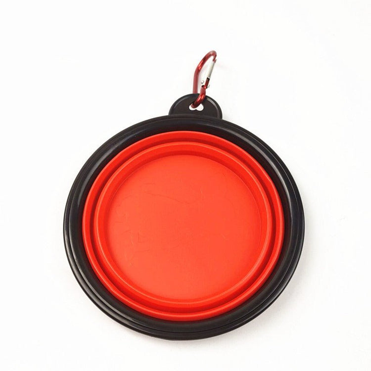 Tigela Comedouro Dobrável Silicone Cachorro Gato Vermelho PraticBowl - Shop Bem