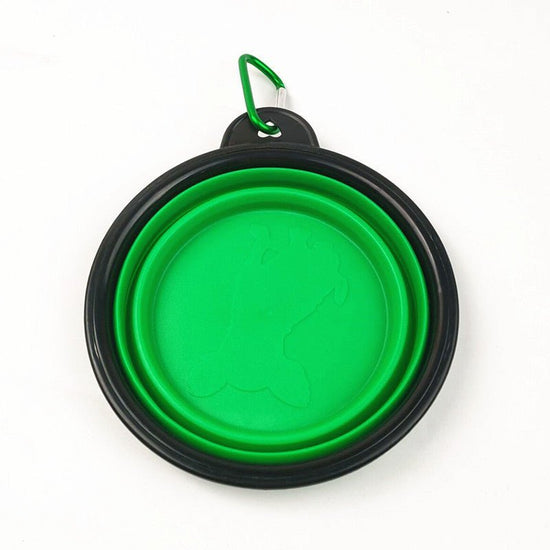 Tigela Comedouro Dobrável Silicone Cachorro Gato Verde PraticBowl - Shop Bem